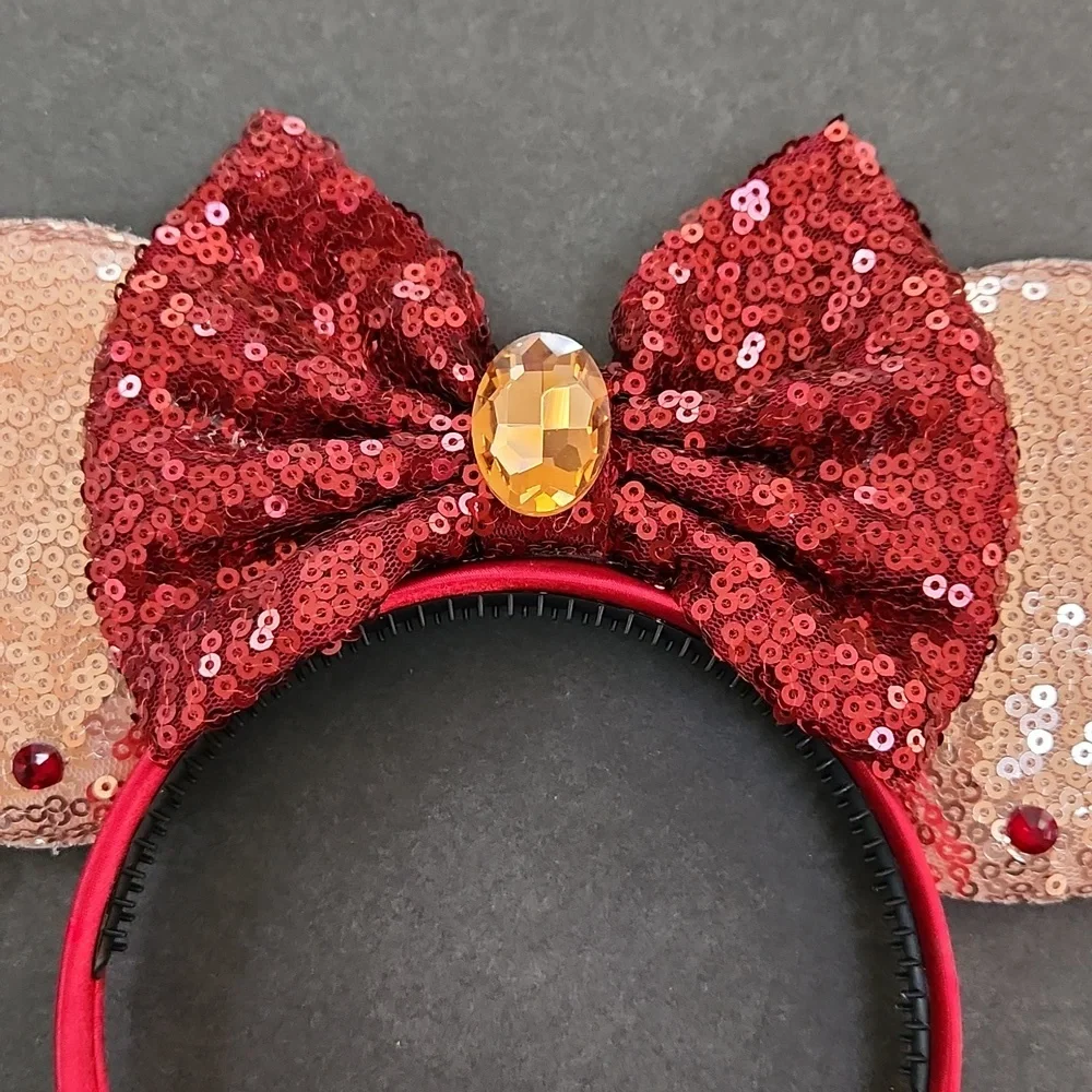 Little Ears Boutique Minnie Mouse Ears Sequin Rose Champaign